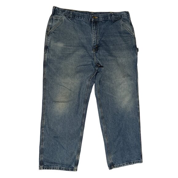 Carhartt Carpenter Jeans Cotton Original Dungaree Fit Pockets Y2K Size 42x30 - Picture 1 of 3